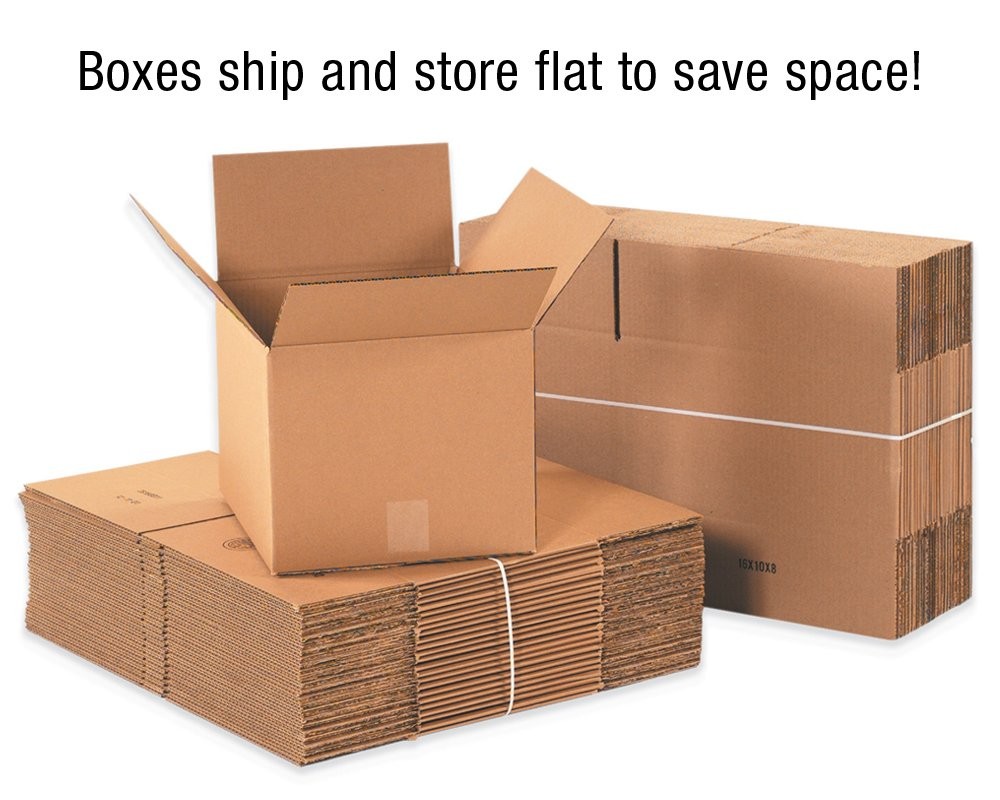 Shipping Boxes 14″L x 6″W x 4″H 25-Pack Long Corrugated Boxes for Moving, Shi…