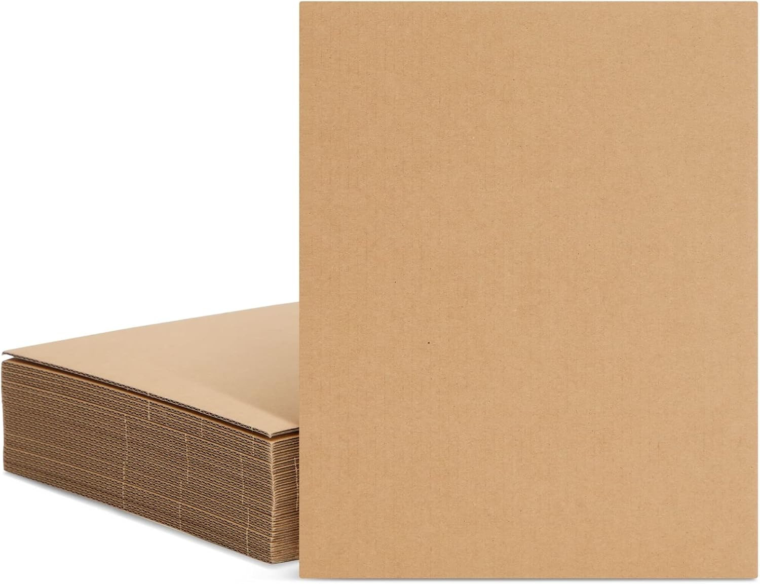 25 Pack Corrugated Cardboard Sheets, 8X10 Flat Card Boards Inserts for Crafts,