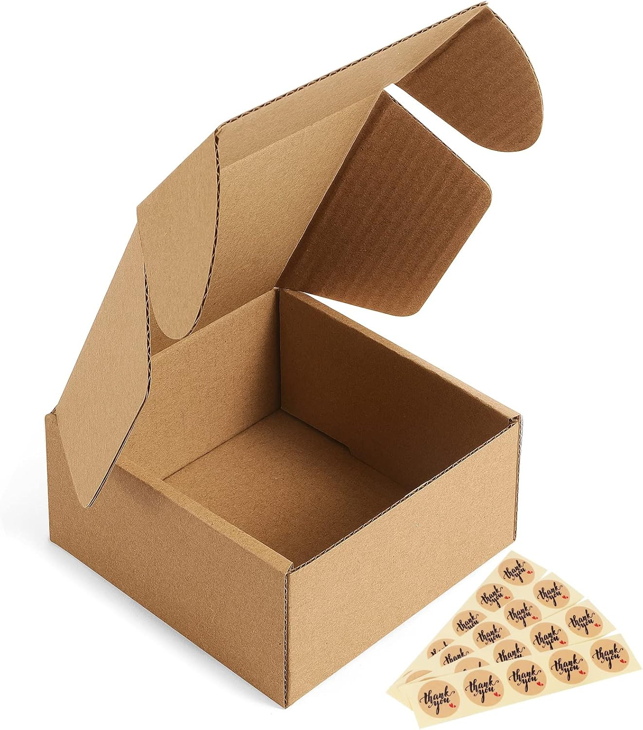 Small Shipping Boxes Corrugated Cardboard For Packaging Business Brown 50 Pack