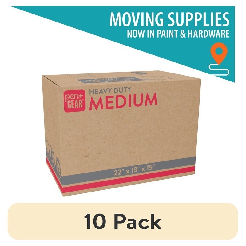 10 Pack Heavy Duty Kraft Moving Boxes Extra Strength Storage Shipping Containers