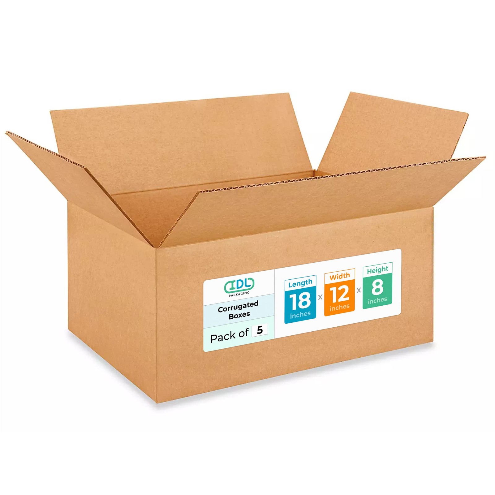 Medium Moving & Shipping 18 x 12 x 8″ (Medium Boxes), Kraft