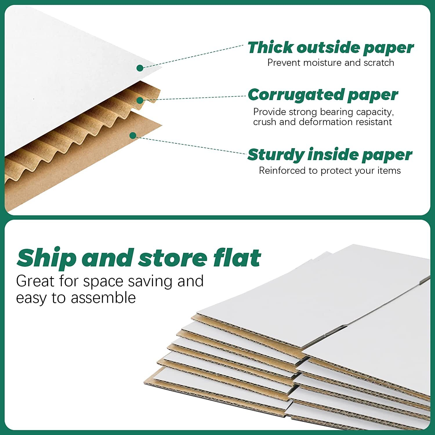 25 6x6x6 Cardboard White Boxes Mailing Packing Shipping Box Corrugated Carton