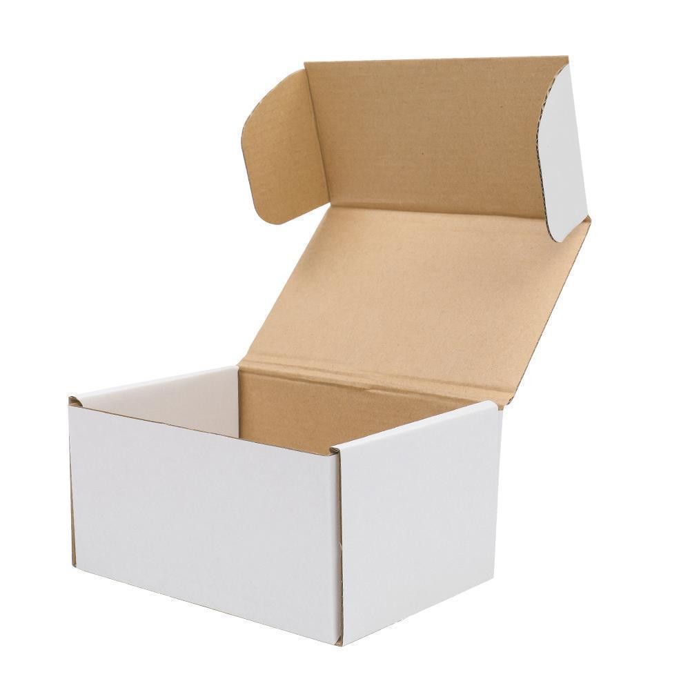 50 PCS – 6 x 4 x 3 White Corrugated Mailers Shipping Packing Fold Boxs 6″x4″x3″