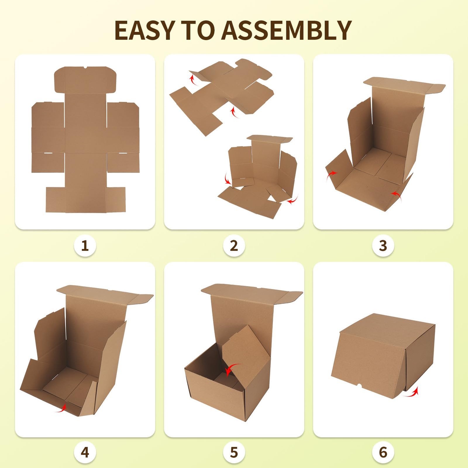 10″x8″x6″ Shipping Boxes Set of 15 Brown, 10 x 8 x 6 Corrugated Cardboard Box…