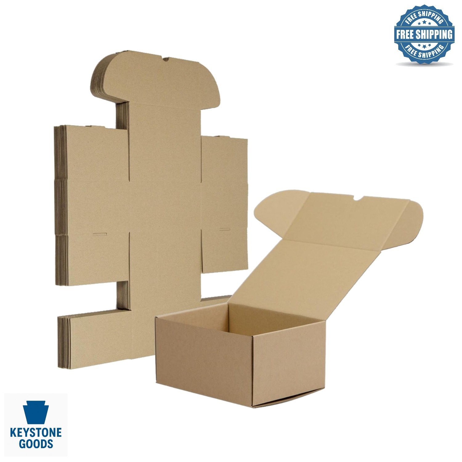 20 Pack Small Brown Corrugated Shipping Boxes – Easy Assemble, Durable & Eco-…