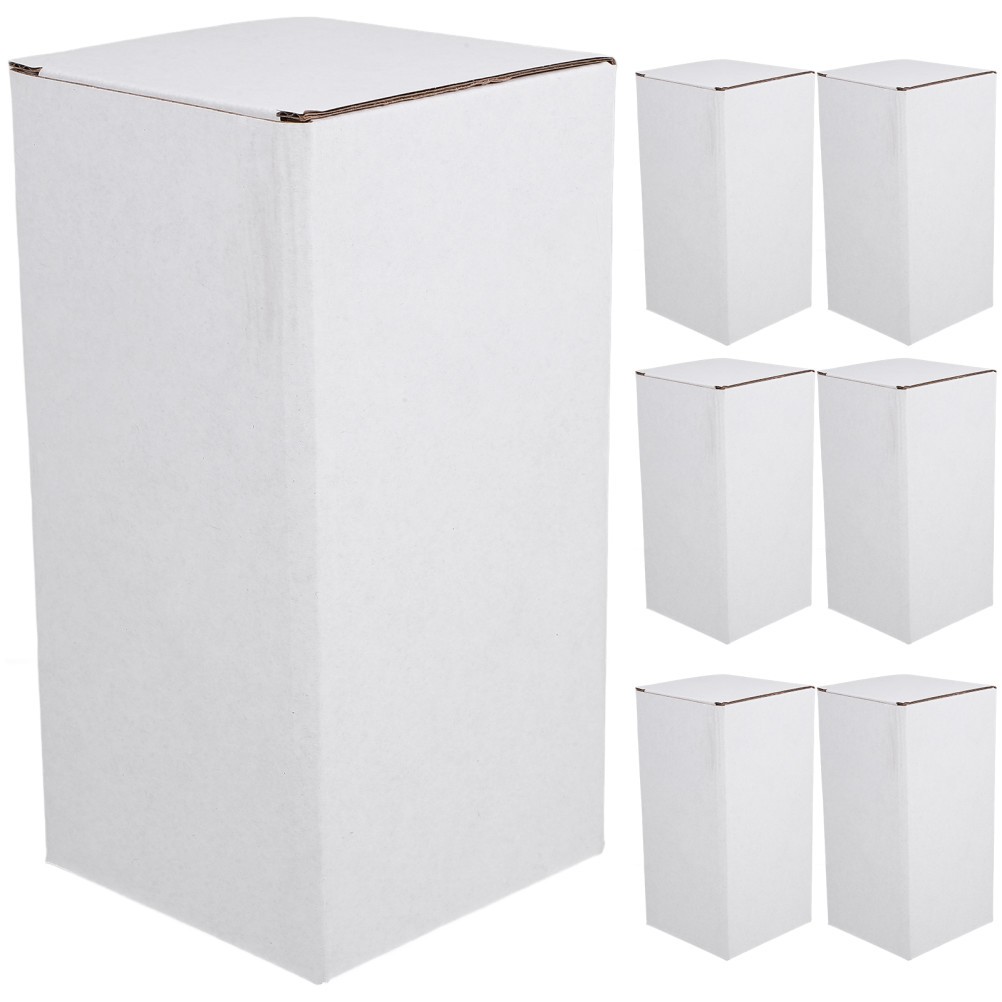 10Pcs Reusable White Paper Shipping Boxes with Stackable Design for Packing