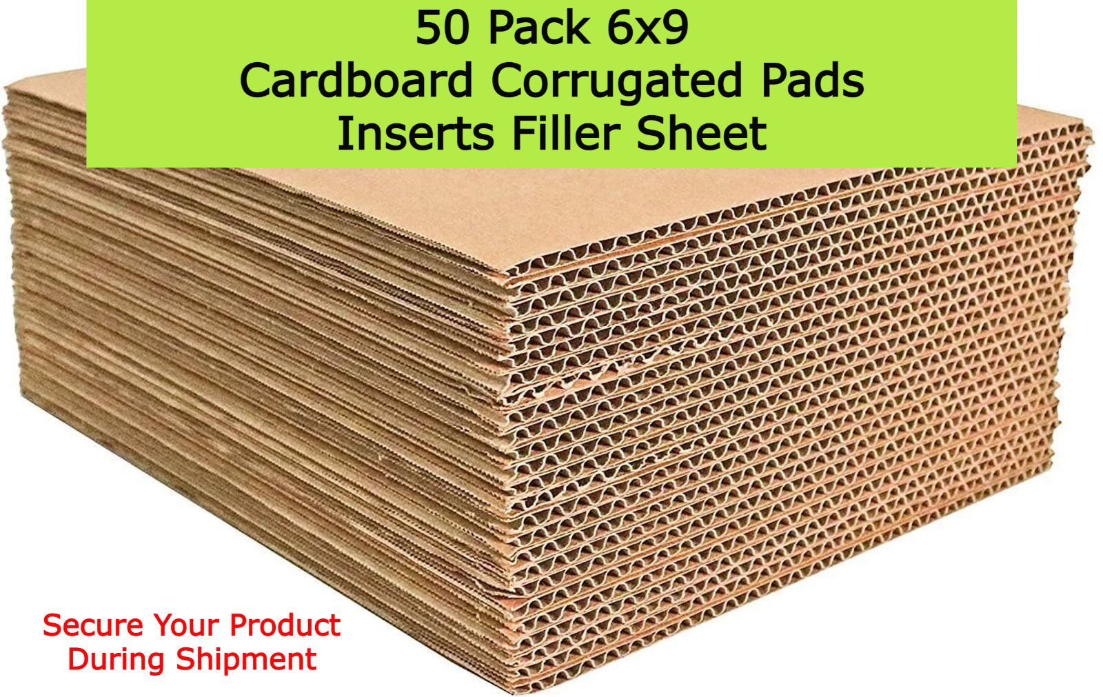 Pads Inserts 50 Pack 6X9 Cardboard Corrugated Pads Inserts Filler Sheet 6 X 9