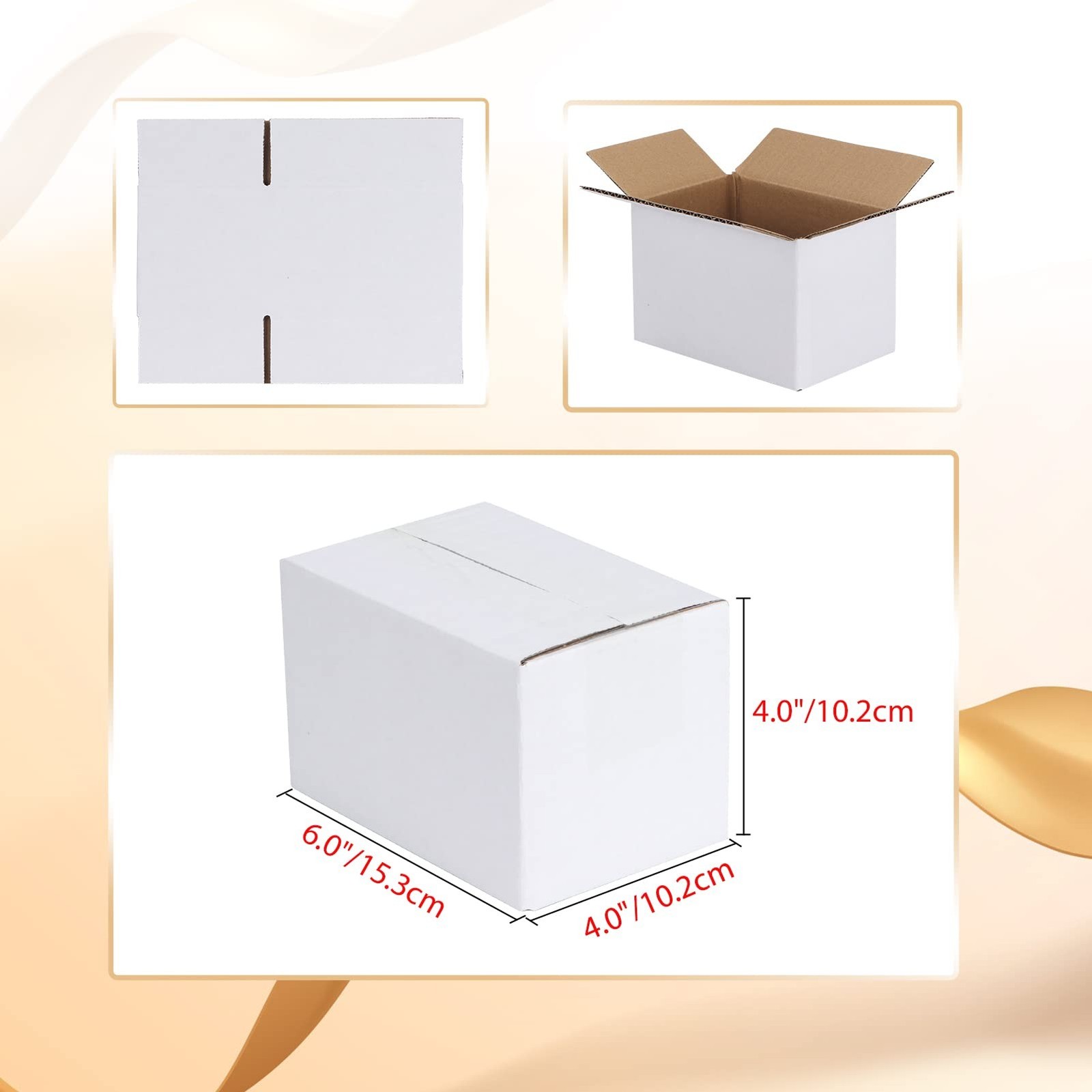 Calenzana 6x4x4 Shipping Boxes Set of 40, Small Corrugated Cardboard Box for …