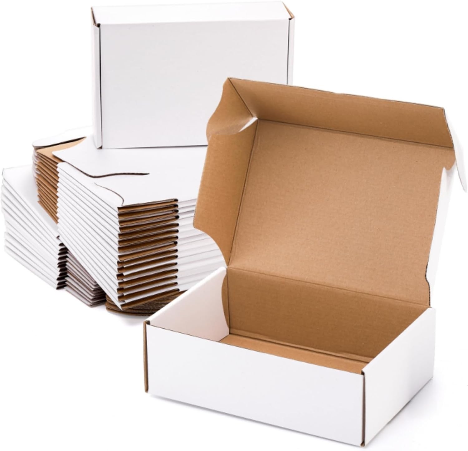 30 Pack Shipping Boxes for Small Business, 9 x 6 x 3 Inches White