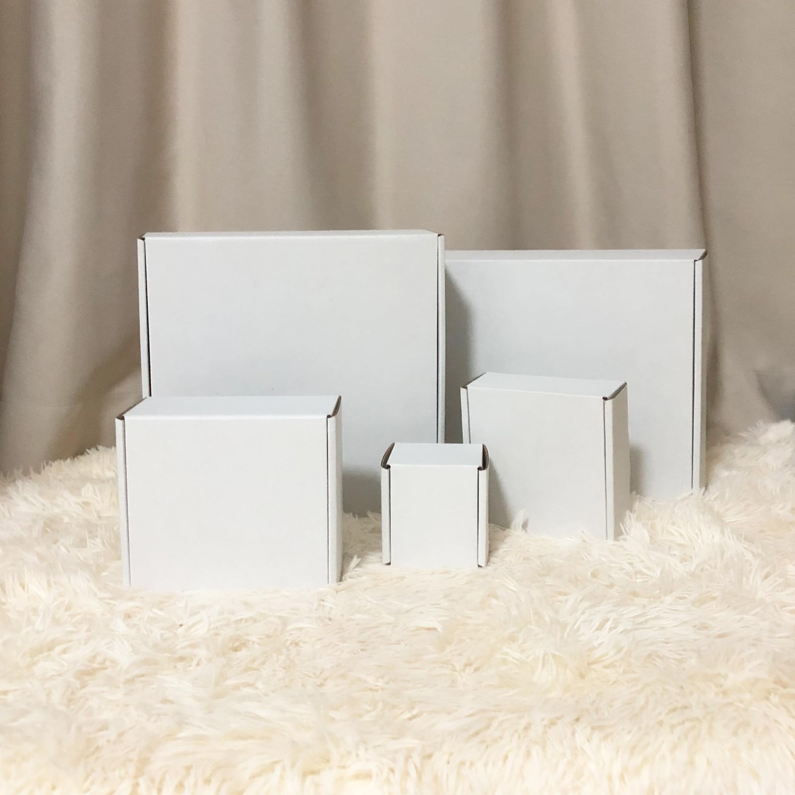 13x10x3 inch Shipping Boxes, White Corrugated Cardboard Box Literature Mailin…