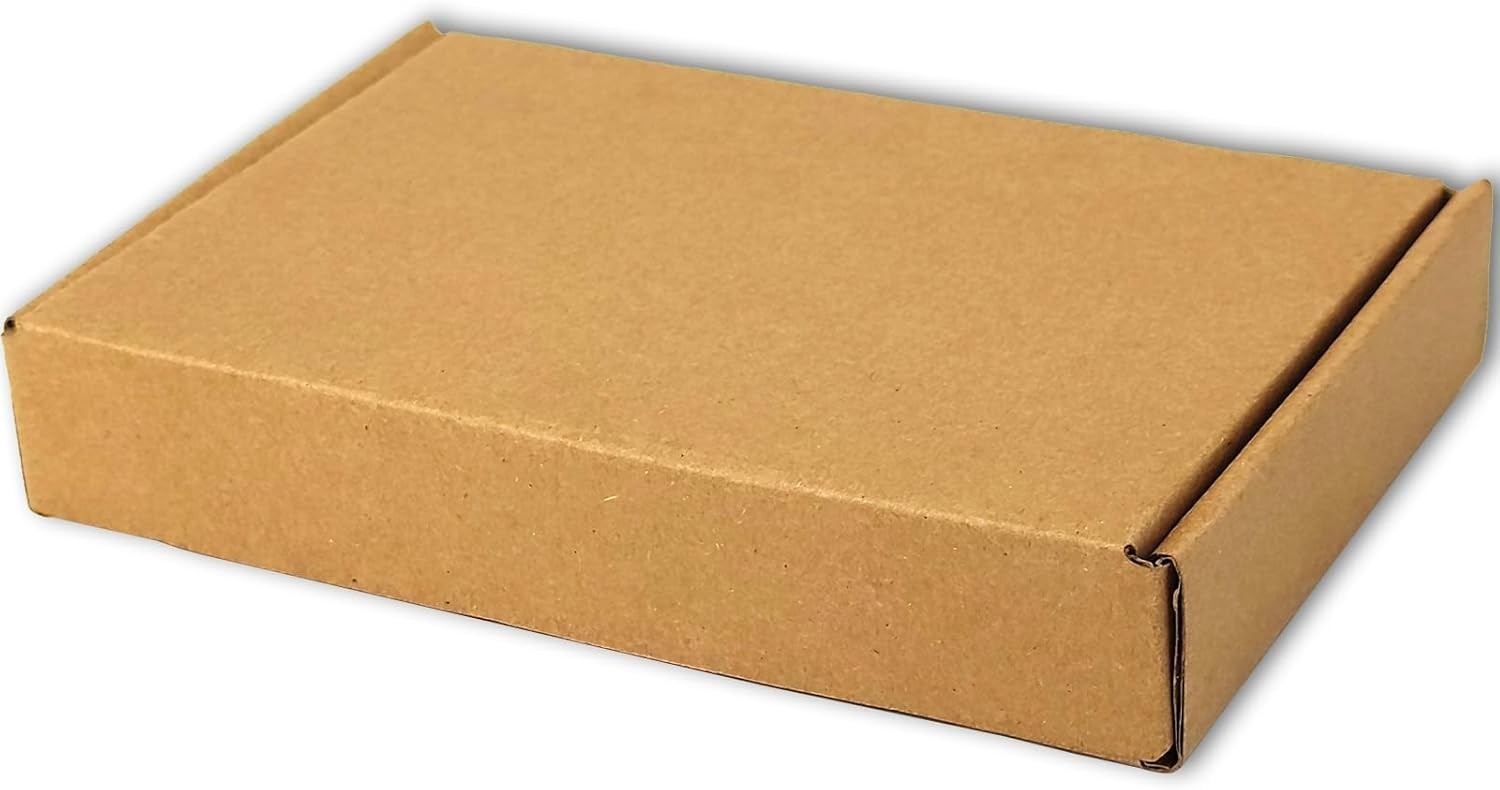 Lot of 50 Brown Corrugated Cardboard Boxes for Shipping Packaging (6″ x 4″ x 1″)