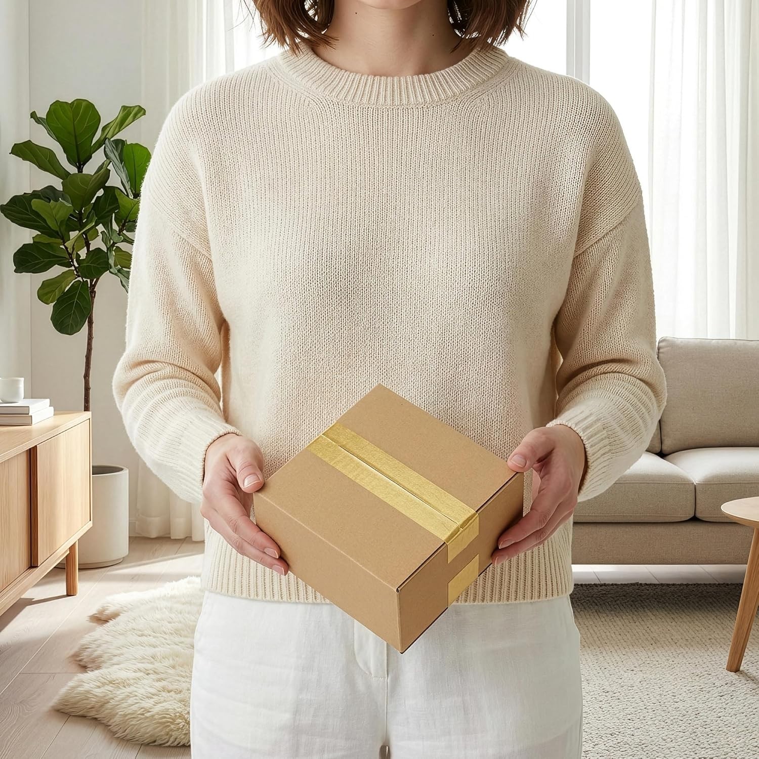 6x6x4 Shipping Box set of 40, Kraft Business Corrugated Box Mailers for Packa…