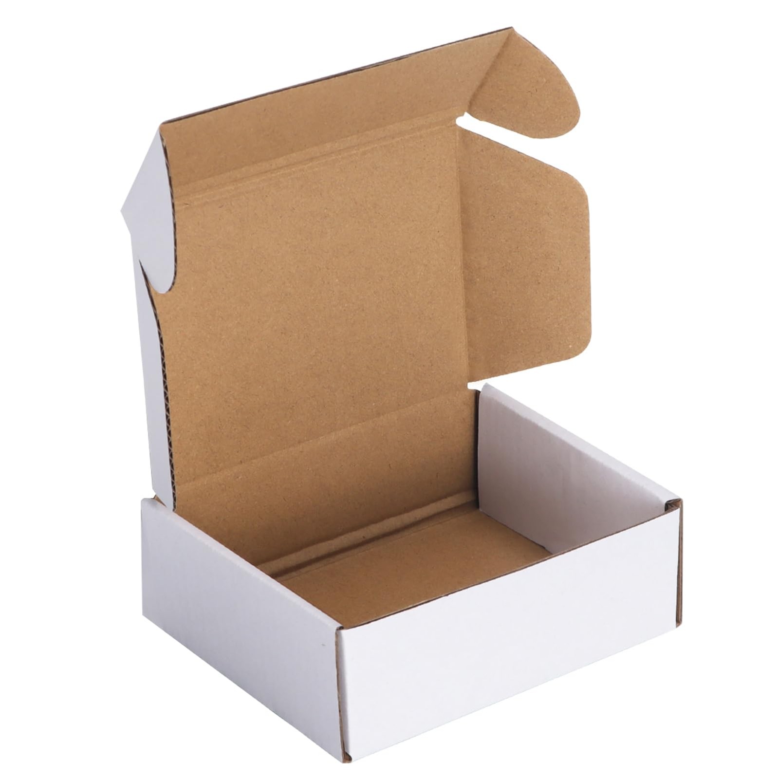 1 PCS 6x4x2 Inch Shipping Boxes White Small Corrugated Cardboard Mailing