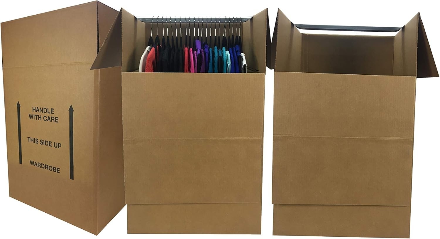 “Large Corrugated Wardrobe Moving Boxes (Bundle of 3) 24″” x 24″” x40″”