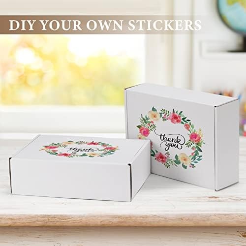 RLAVBL 10x7x3 Inches Shipping Boxes Set of 25, White Small Corrugated Cardboard