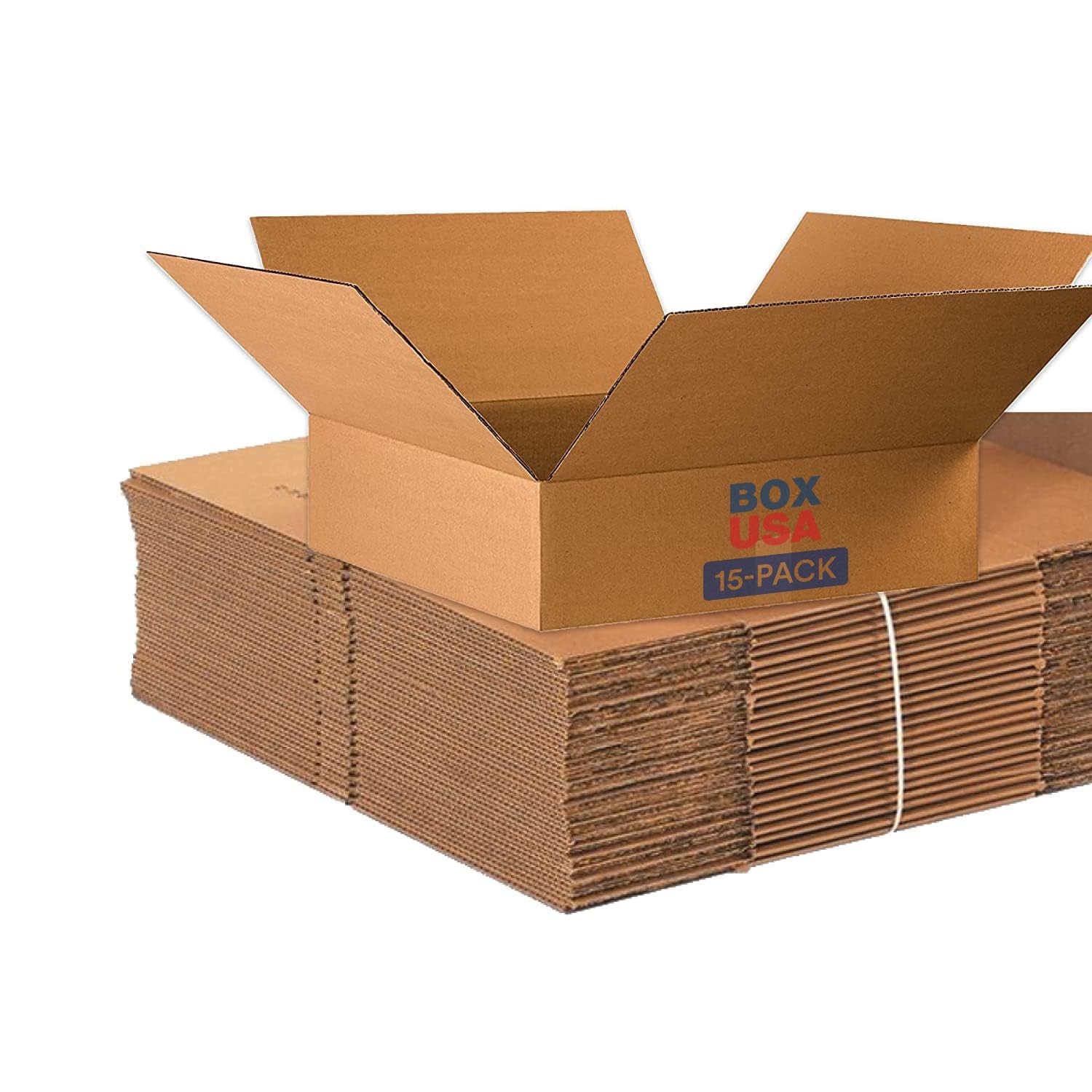 BOX USA 22x22x6 Flat Corrugated Boxes, Flat, 22L x 22W x 6H, Pack of Inches