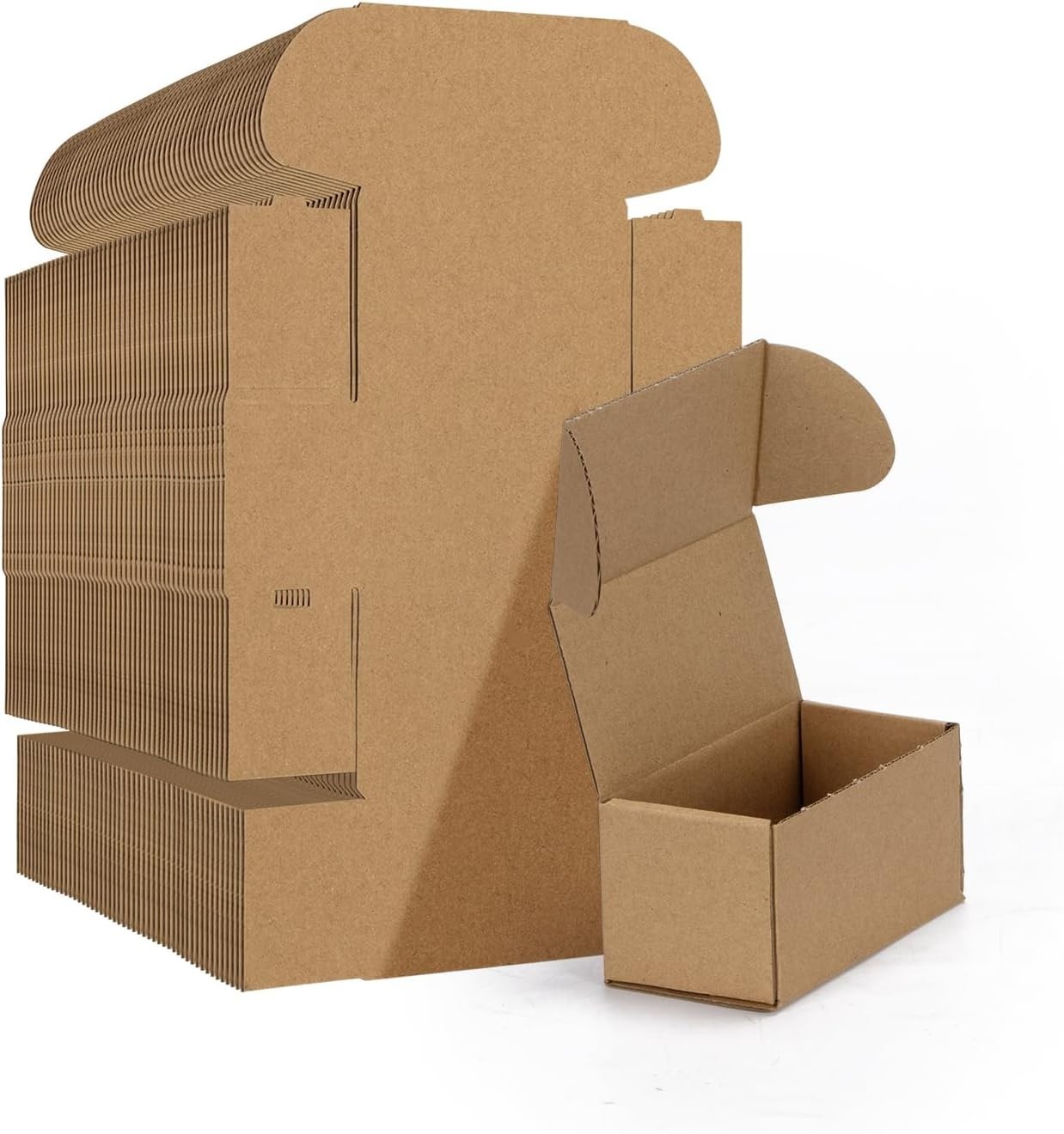 4.6×2.2×2.2 inches Shipping Boxes Set of 100, Brown Corrugated Cardboard Box …