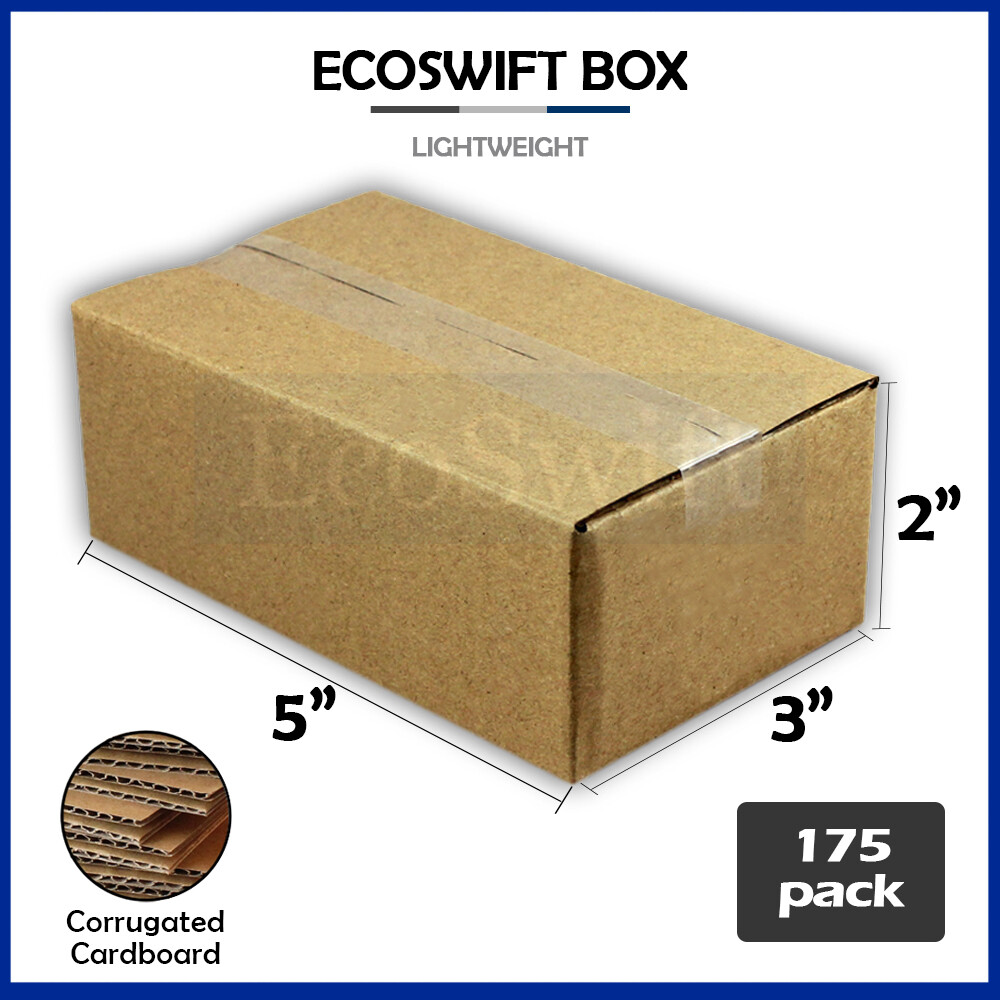 175 5x3x2 EcoSwift Cardboard Packing Moving Shipping Boxes Corrugated Box Carton