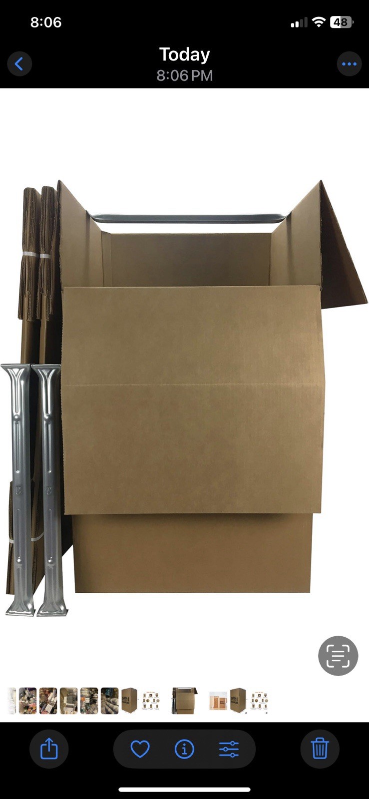 UBMOVE Space Savers Wardrobe Moving Boxes With Hanger 20″ x 20″ x 34″ (3 Pack)