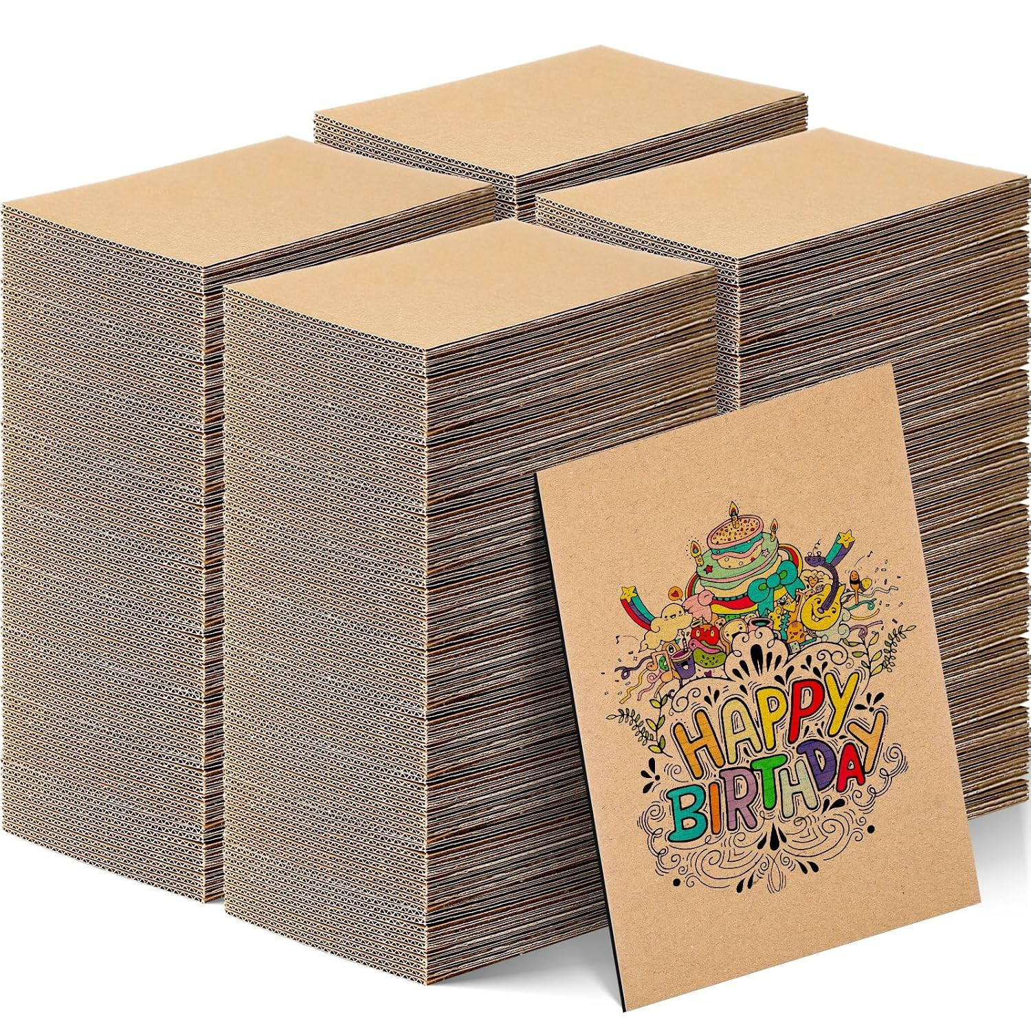 400 Pcs 5 X 7 in Corrugated Cardboard Sheets, 2Mm Flat Insert for Mailers | Card