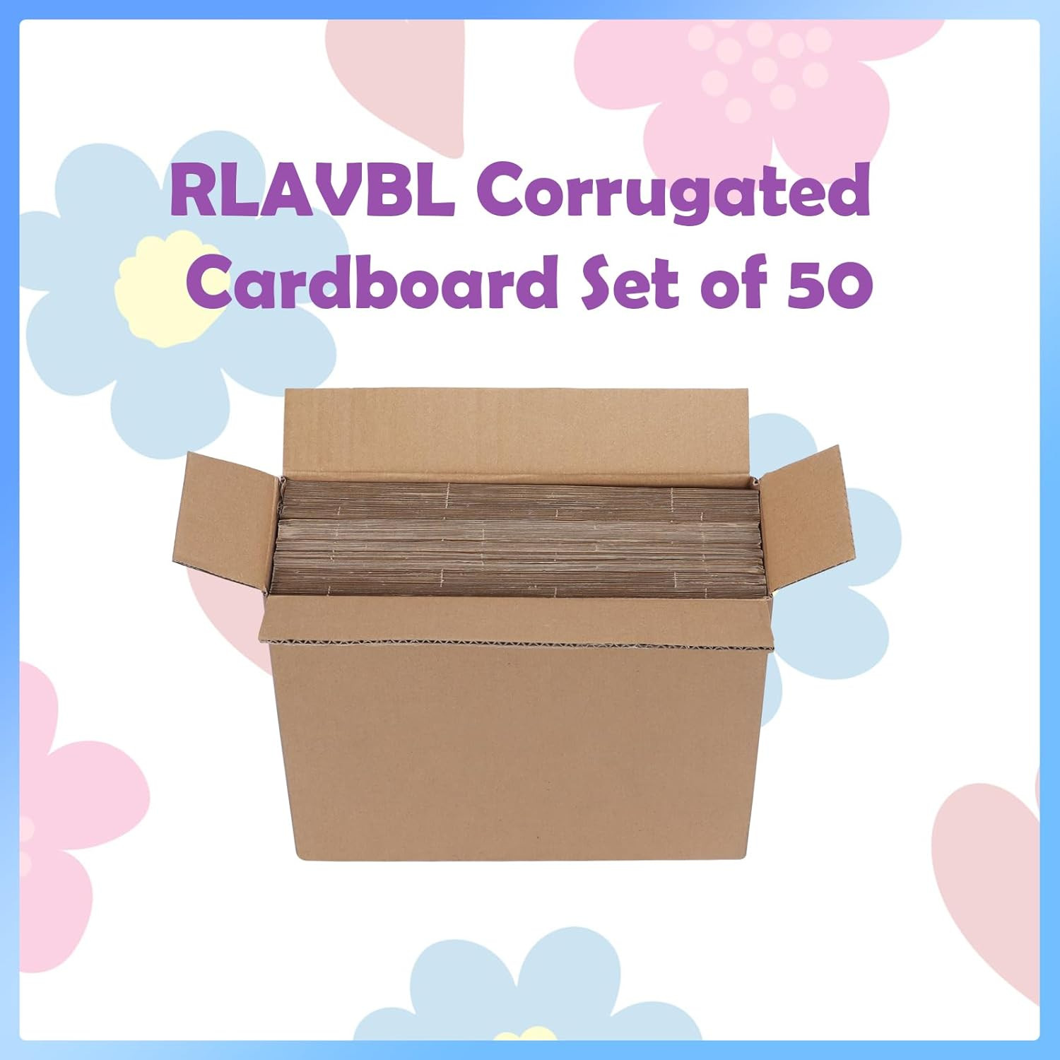 50 Pack 8.5×11 Corrugated Cardboard Sheets Flat Inserts For Shipping Crafts
