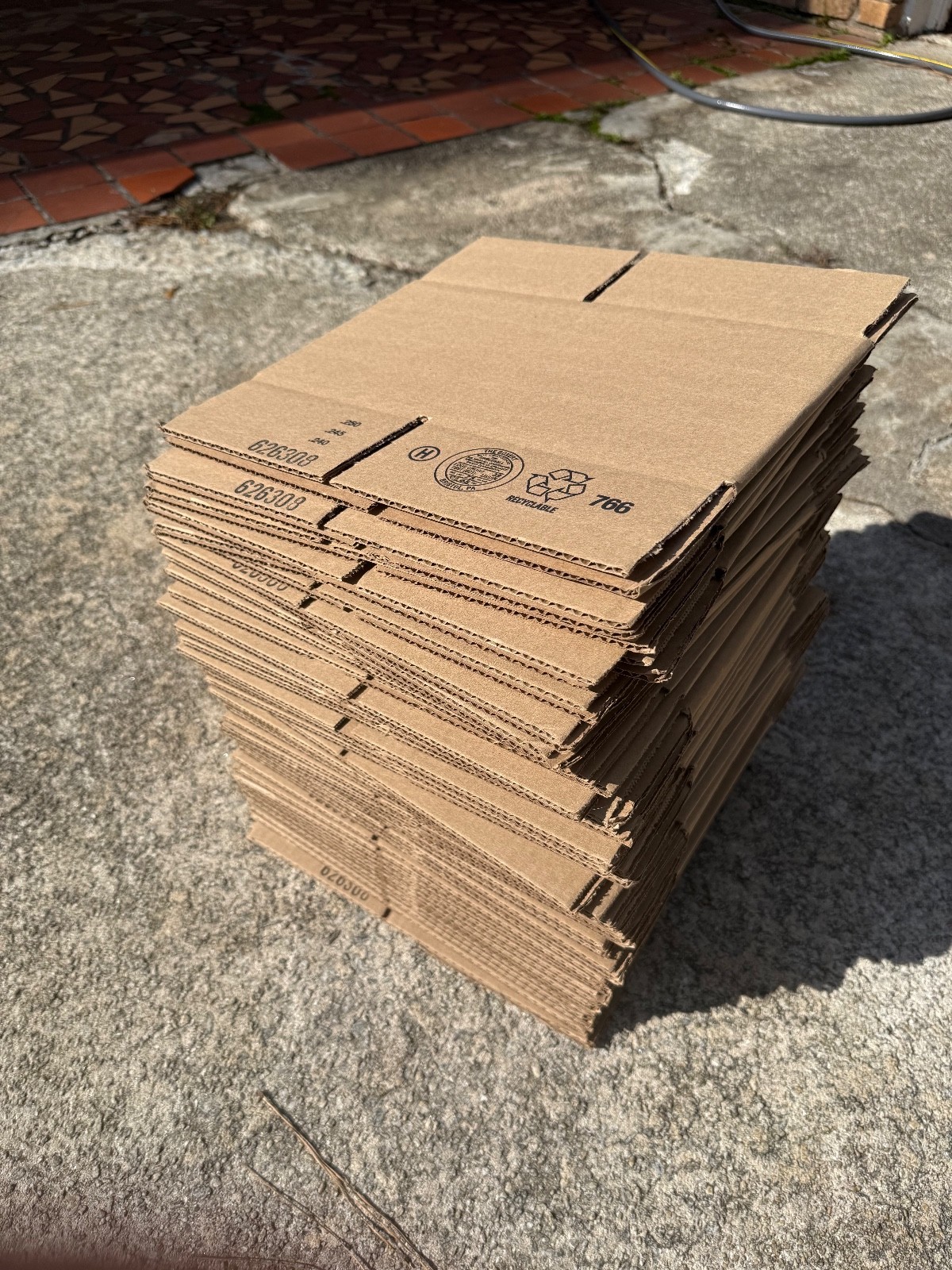40 CARDBOARD BOXES, 7 X 6 X 6, 32 ECT CRUSH RATING