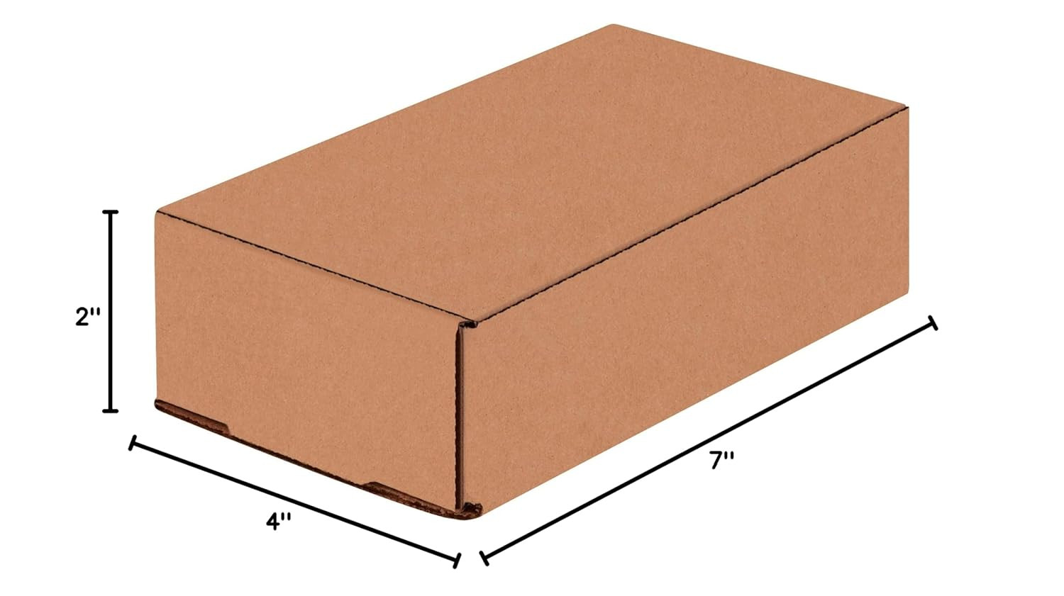 Kraft Corrugated Corrugated Cardboard Mailing Boxes, 7″ X 4″ X 2″, Pack of 50, C