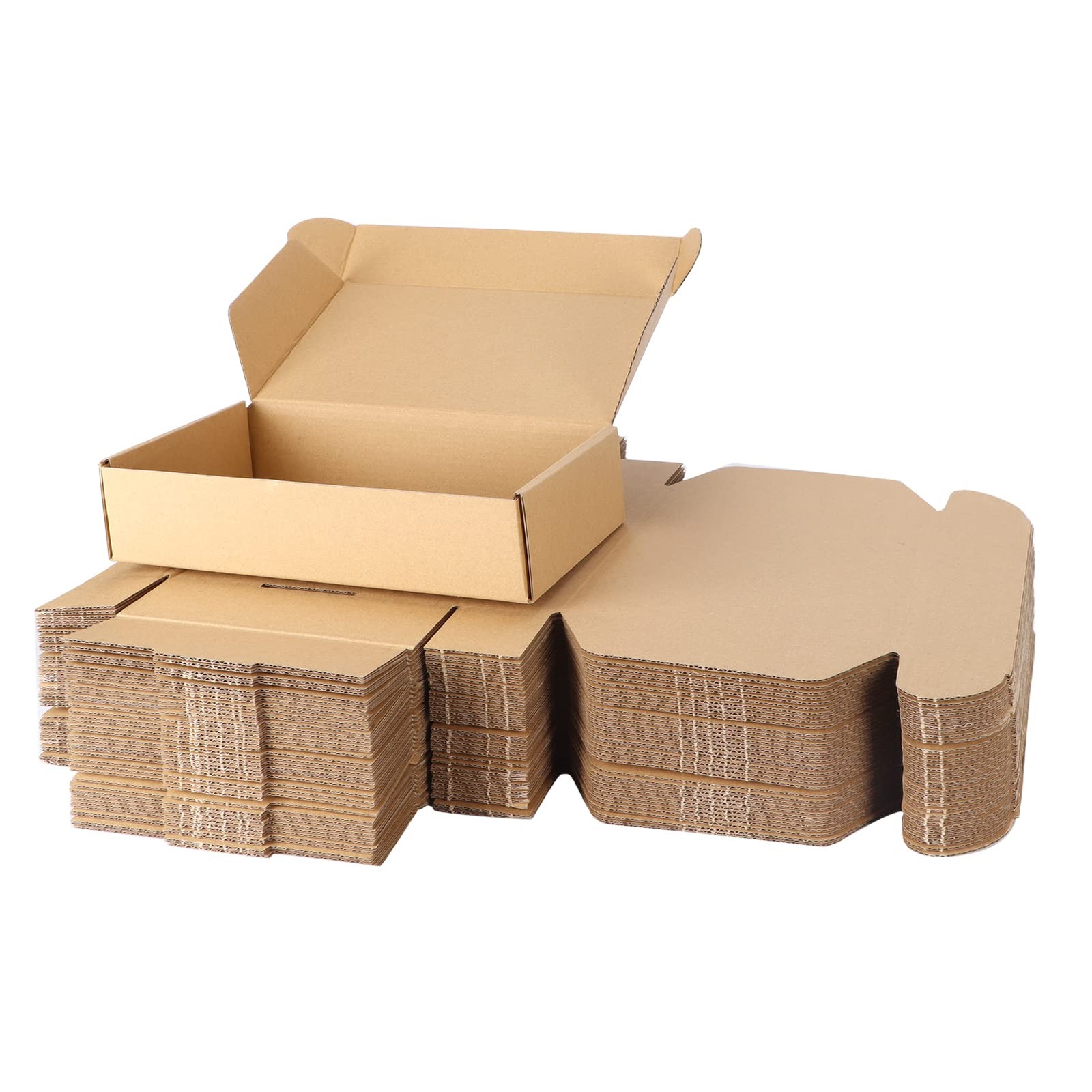 PHAREGE 9x6x2 inch Shipping Boxes Bulk 50 Pack Brown, Tab Lock Tuck Top Maile