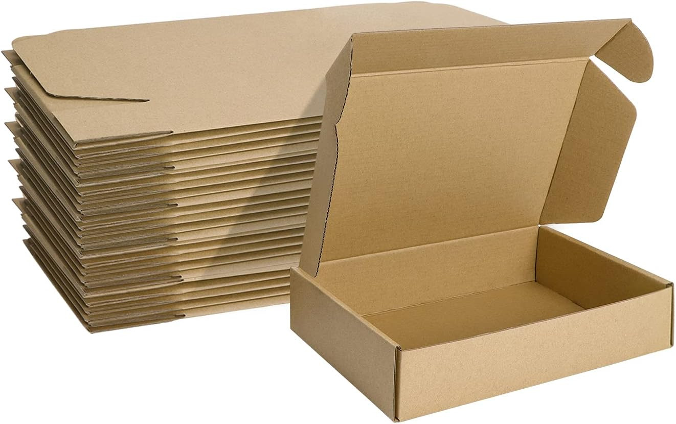 9x6x2 Inches Shipping Boxes Pack of 25, Small Corrugated Cardboard Box for Maili