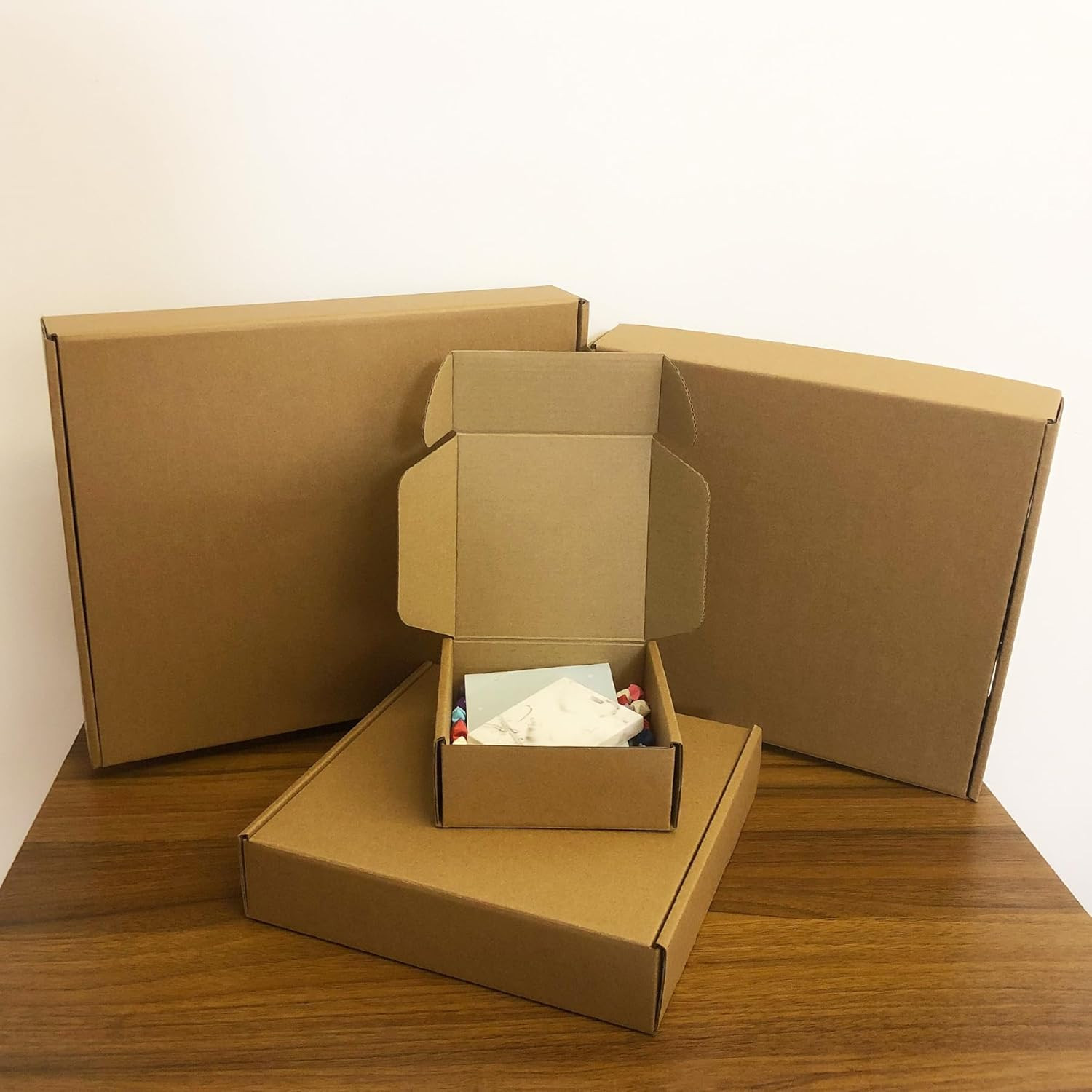 5X5X2 Inches Shipping Boxes Set of 25, Brown Corrugated Mailing Cardboard Box L