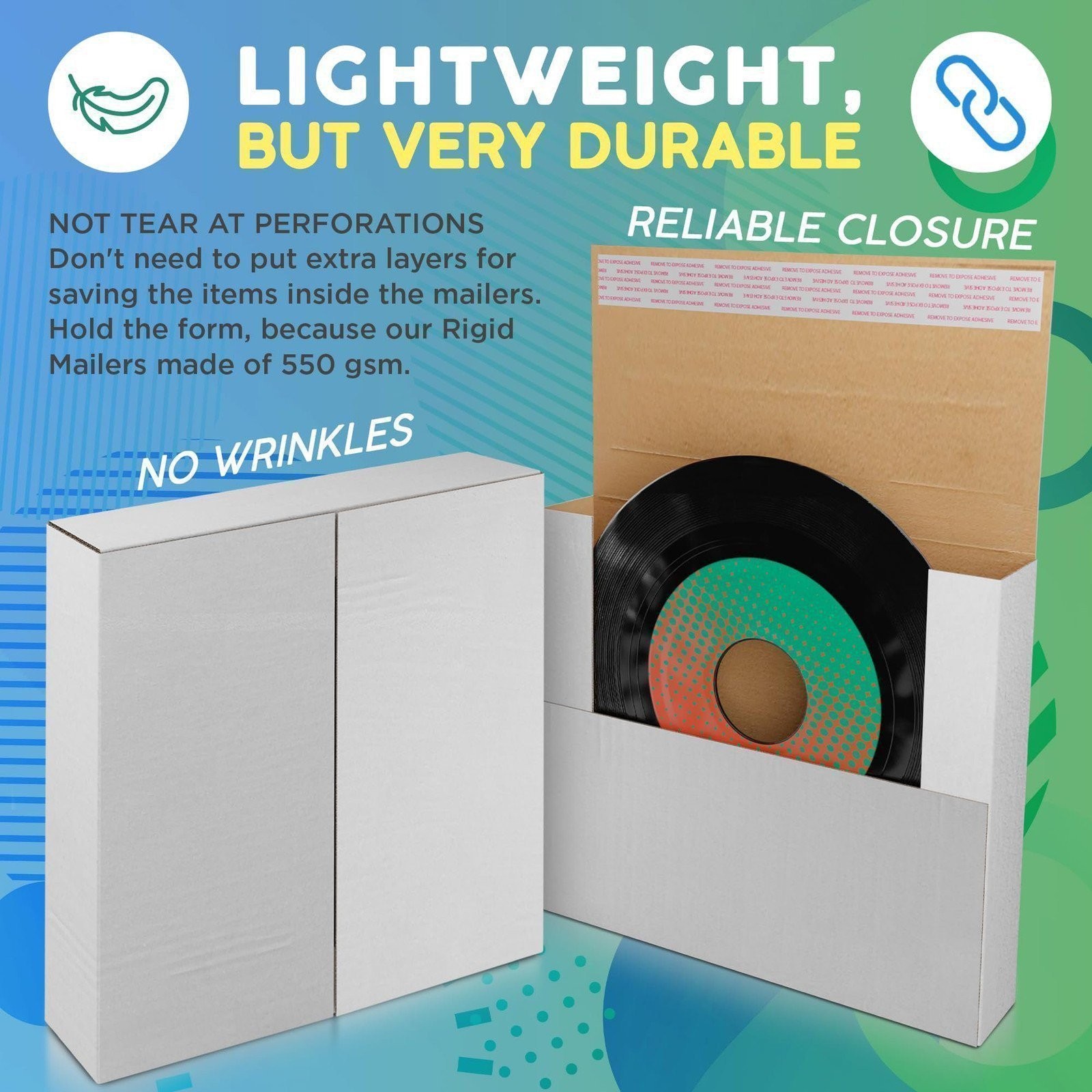 Corrugated LP Mailers Variable Depth Box Shipping Mailers 12.5 x 12.5 – 50 Pack