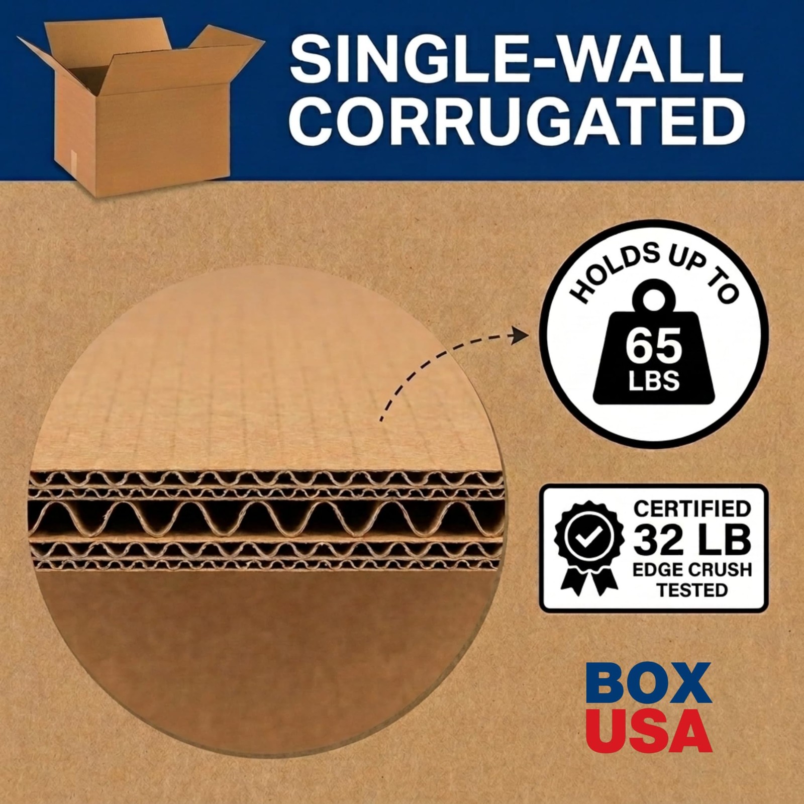 AVIDITI Shipping Boxes Medium 16L x 8W x 4H , 25-Pack | Corrugated Cardboard Box