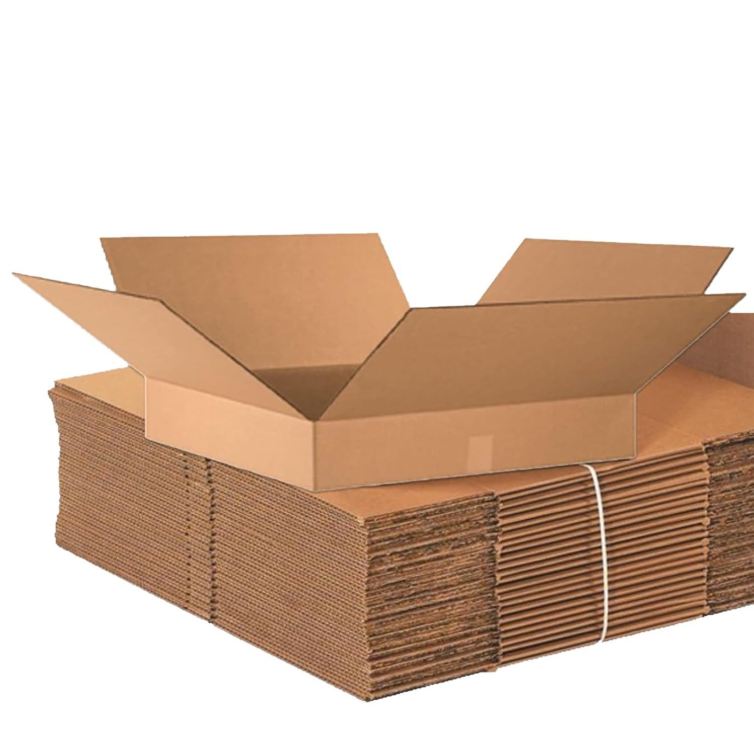 24244 Flat Corrugated Cardboard Box 24″ L X 24″ W X 4″ H, Kraft, for Shipping, P