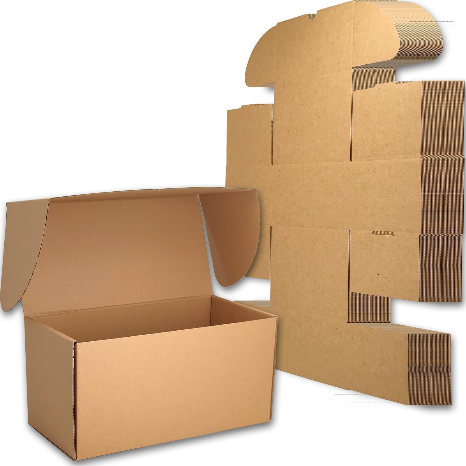 Brown Shipping Boxes for Small Business Pack of 15-12x6x6 inches Cardboard Co…