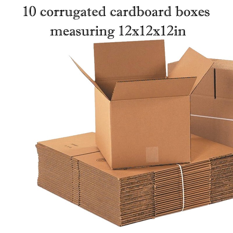 Corrugated cardboard box,12x12x12 inches, transportation and packaging