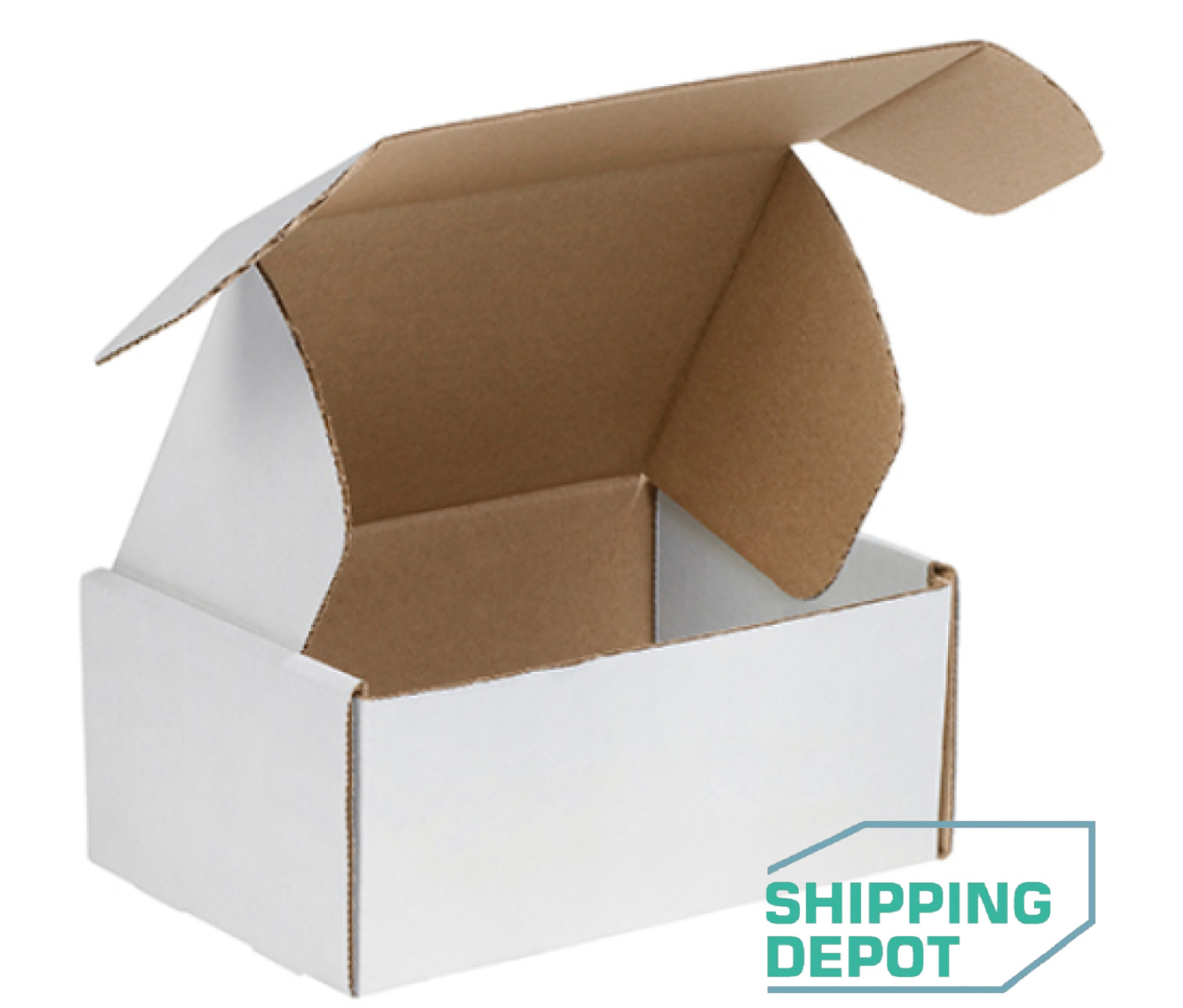 9×6 1/4 x4″ White Front Tab Lock Protective Shipping Mailers Boxes USA MADE