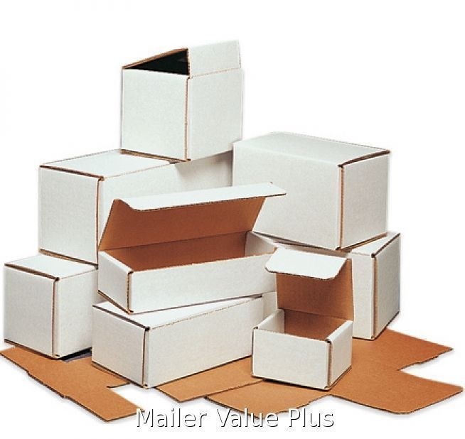 50 – 10 x 2 x 2 White Corrugated Shipping Mailer Packing Box Boxes