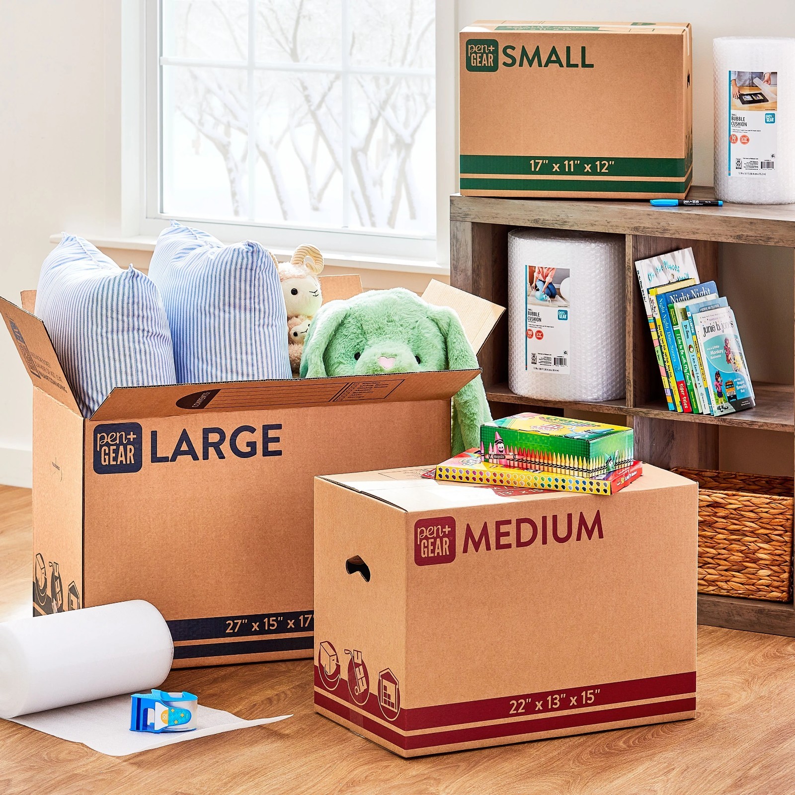 (10 pack) Pen+Gear Large Moving Boxes, 27L x 15W x 17H, Kraft