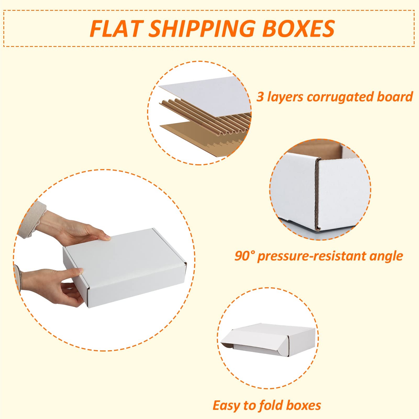 9x6x2 inches Shipping Boxes Set of 25, White Corrugated Cardboard Box Literat…