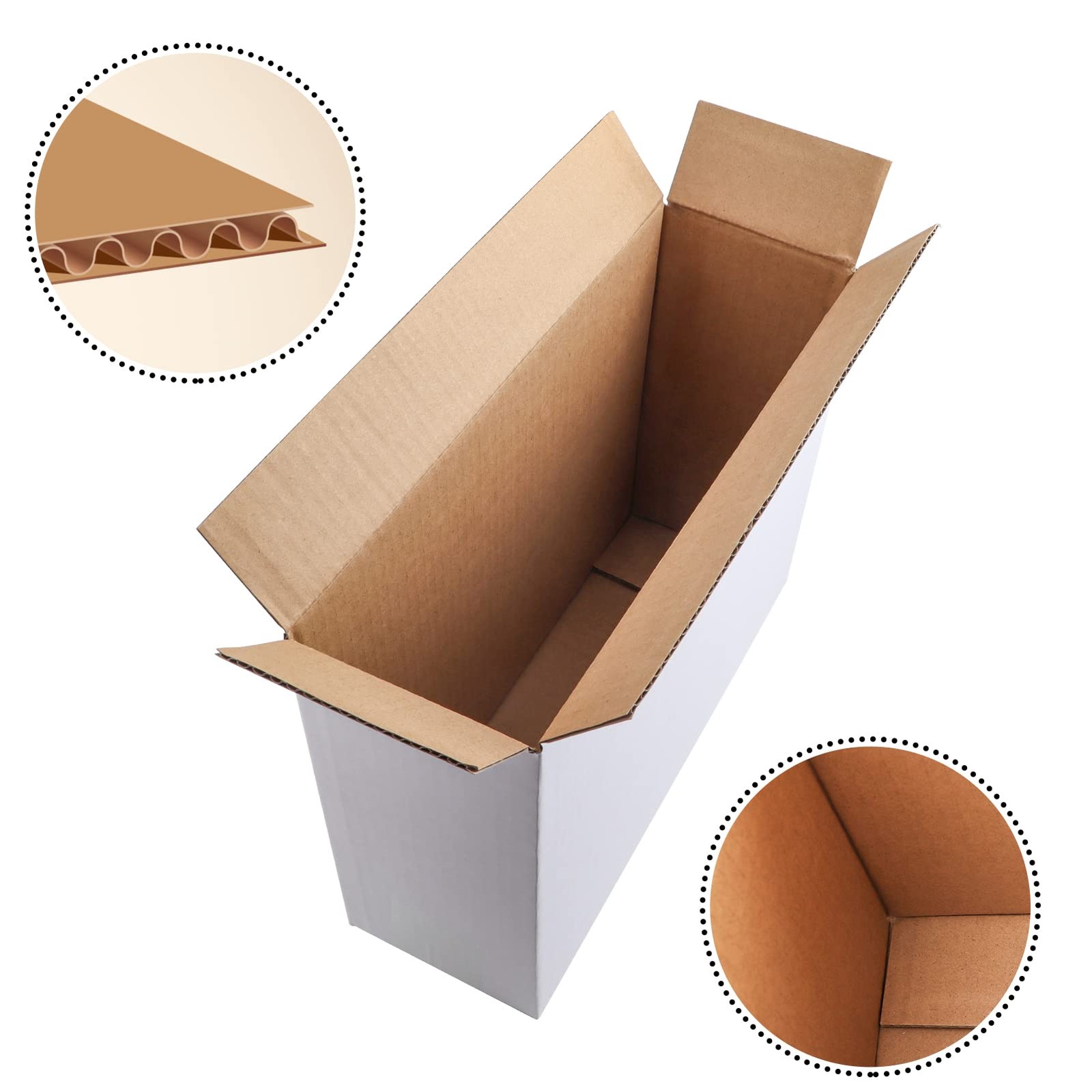 12x9x4 Inches Medium White Shipping Boxes Set of 25, Sturdy Cardboard Boxes f…