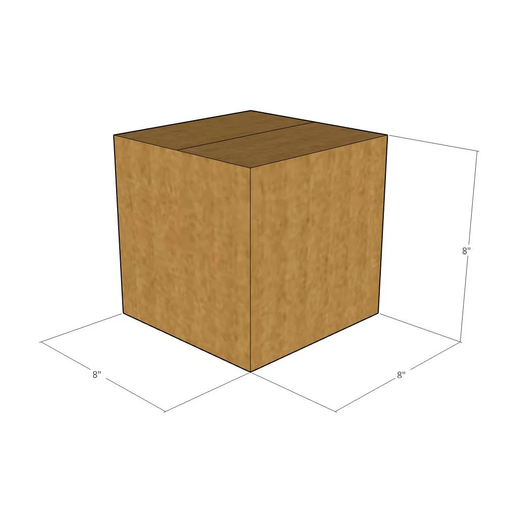 8x8x8 Heavy-Duty Boxes 44 ECT Single-Wall, 10/Pack