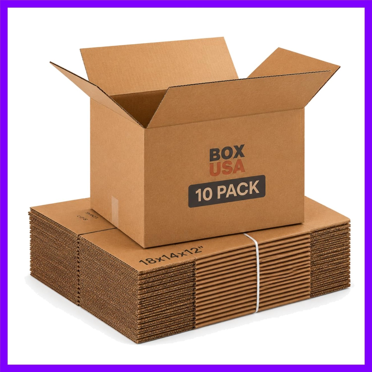 Moving Boxes Medium, 18″L x 14″W x 12″H 10-Pack | Corrugated Cardboard Box fo…