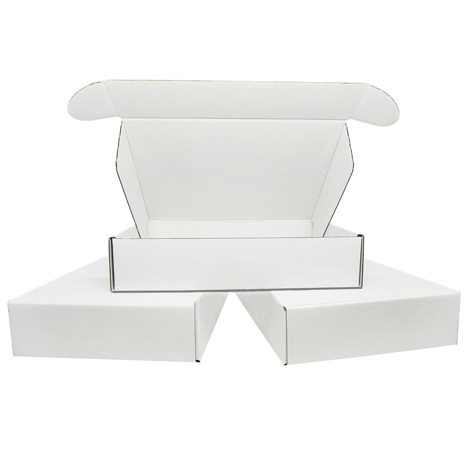 9 x 6 x 2 Inch Small White Corrugated Gift Mailers 50 Pack Recyclable Gift Boxes