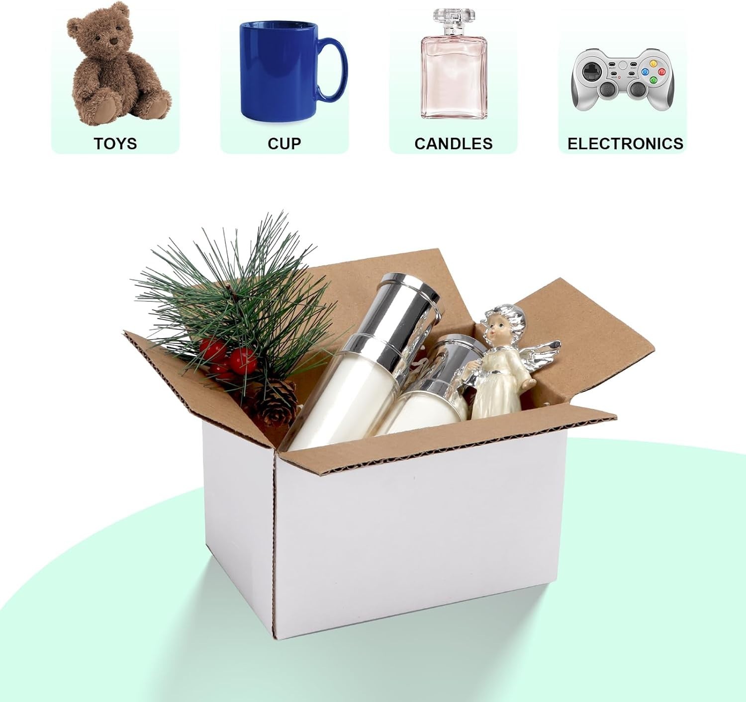 Cost-Effective 50 Pack 6x4x4 Shipping Boxes, Ideal for Small Business Needs