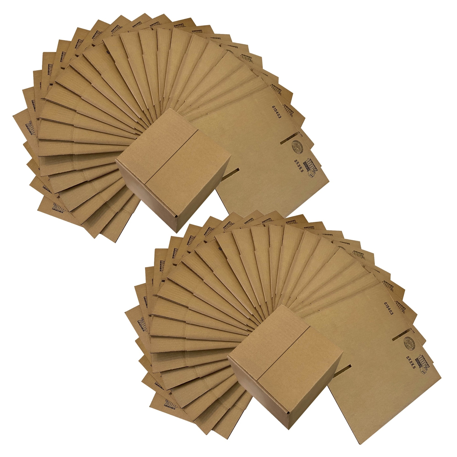 UOFFICE Corrugated Boxes 5 x 5 x 5″ Cube – 50 Count Shipping Box