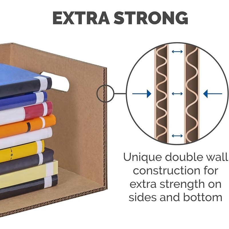 Classic Moving Boxes Set Tape Free Easy Assembly Reinforced Handles Durable New