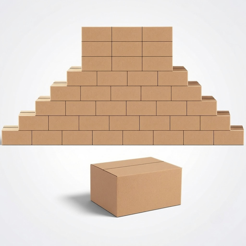 40 Pack Shipping Boxes 8x6x4 Inch Small Corrugated Cardboard Mailer Packing Box