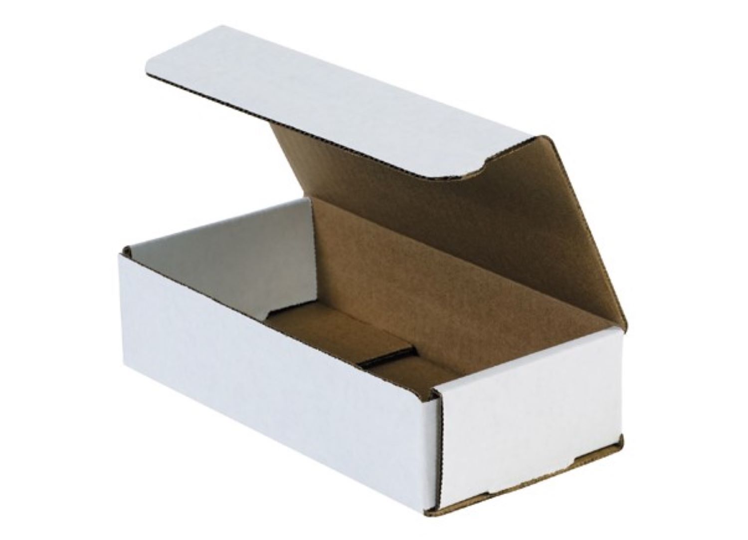 Pack of 200 Strong Corrugated Mailer 8x4x2 White Cardboard Foldable Shipping Box