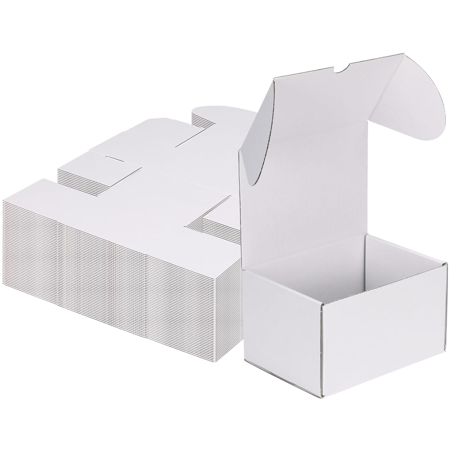 7x5x4 Inch White Cardboard Boxes 50 Pack