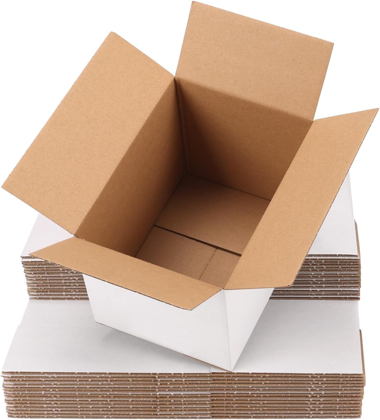 8x6x6 inch Cardboard Shipping Box Set of 30 Packaging Boxes White | Single